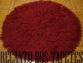 Tapete Macarrão Redondo Vermelho 1,70 diametro
