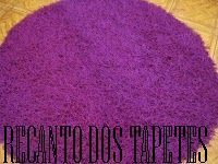 TAPETE MACARRÃO REDONDO ROXO 1,20 diametro